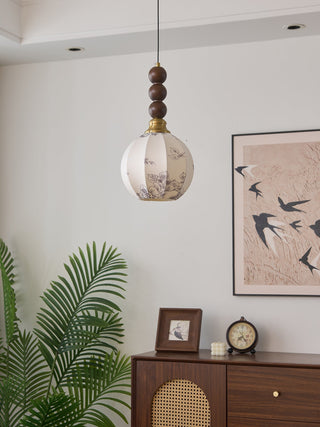 Avshaara Suspension en Tissu Vintage et Bois