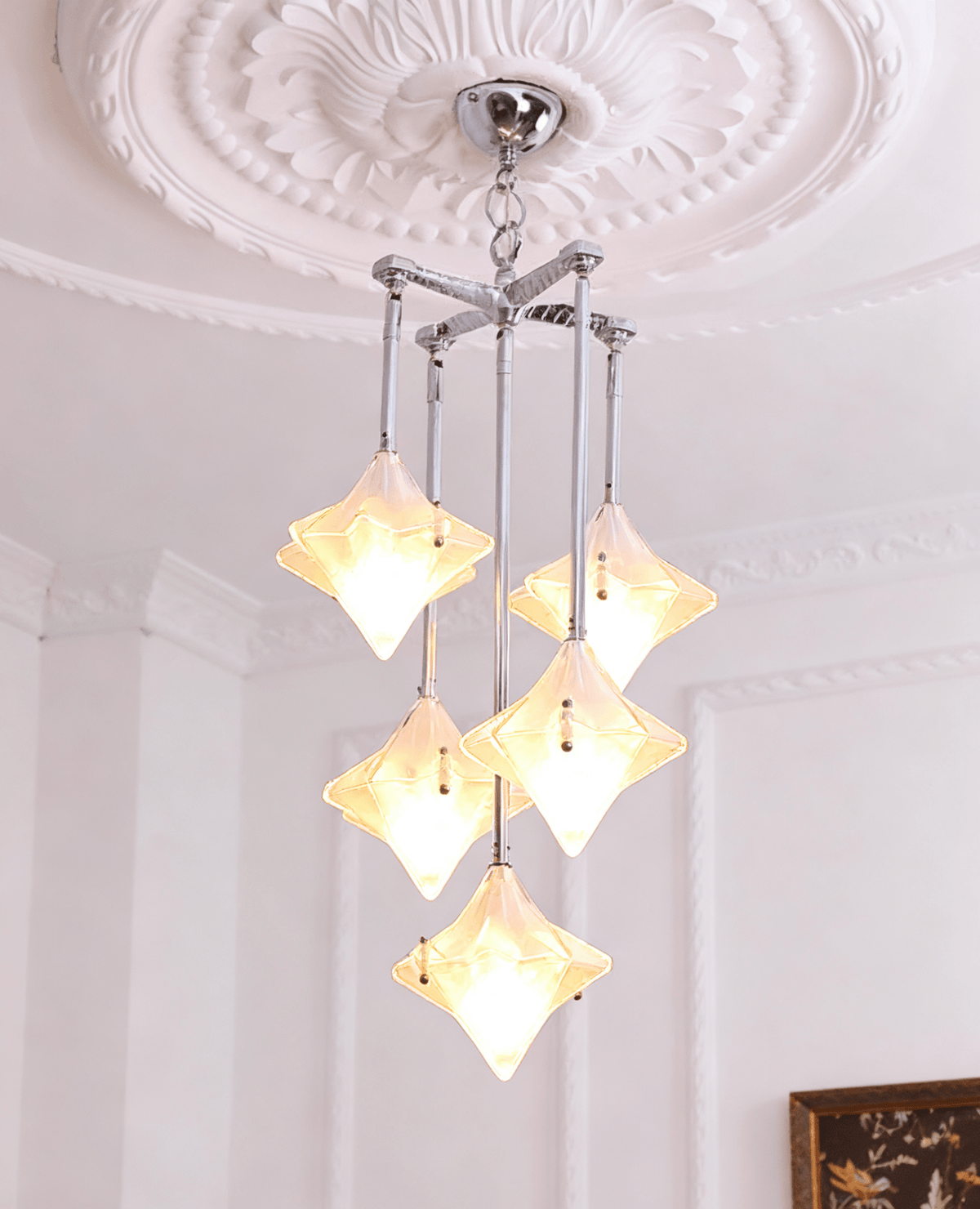 Elowen Long Prism Star Chandelier-Neutral Decor