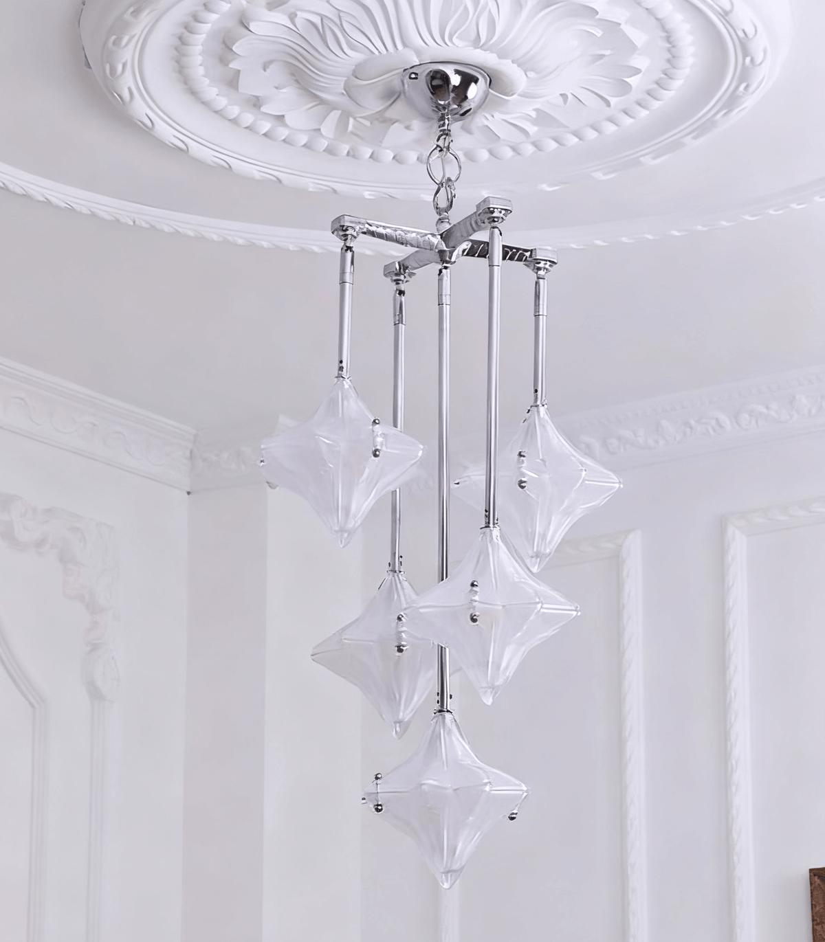 Elowen Long Prism Star Chandelier-Neutral Decor