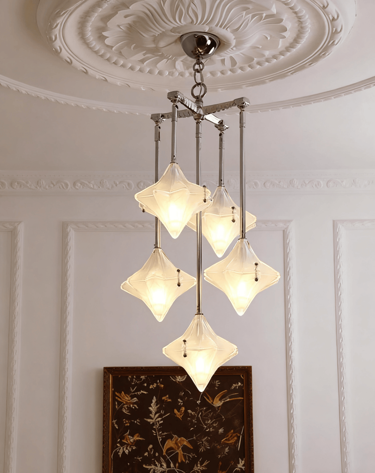 Elowen Long Prism Star Chandelier-Neutral Decor