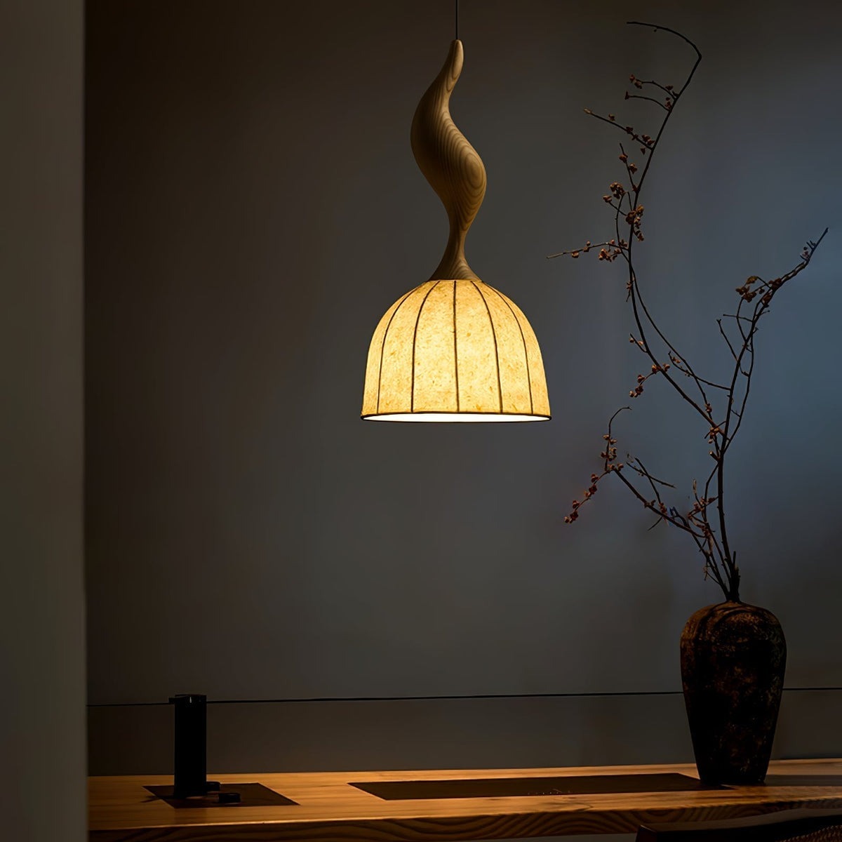 Colire Créativité Tordu Bois Suspension Lumière