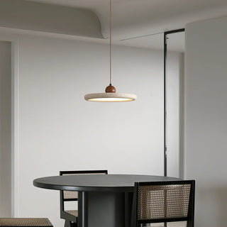 Eurliryra Suspension Disque Sphère en Travertin