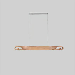Lustra Suspension en Bois Incurvé Minimaliste