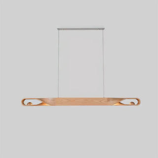 Lustra Suspension en Bois Incurvé Minimaliste