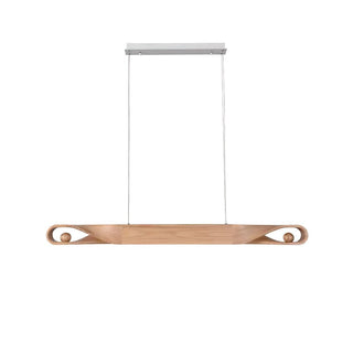 Lustra Suspension en Bois Incurvé Minimaliste