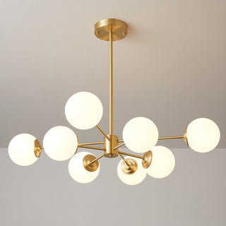 Lustra Lustre Elysium Laiton Boules Givrées