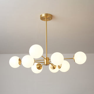 Lustra Lustre Elysium Laiton Boules Givrées