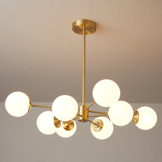 Lustra Lustre Elysium Laiton Boules Givrées