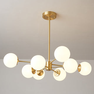 Lustra Lustre Elysium Laiton Boules Givrées