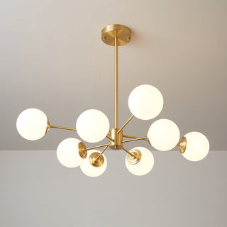 Lustra Lustre Elysium Laiton Boules Givrées