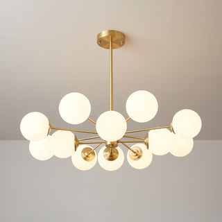 Lustra Lustre Elysium Laiton Boules Givrées