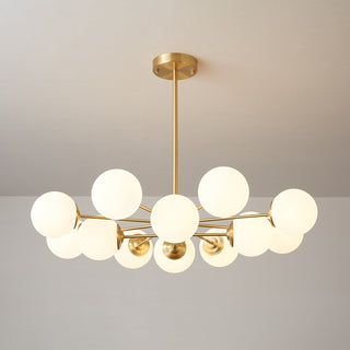 Lustra Lustre Elysium Laiton Boules Givrées