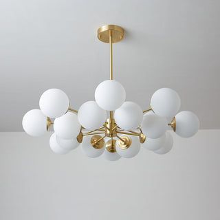 Lustra Lustre Elysium Laiton Boules Givrées