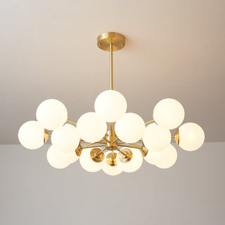 Lustra Lustre Elysium Laiton Boules Givrées