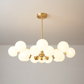 Lustra Lustre Elysium Laiton Boules Givrées
