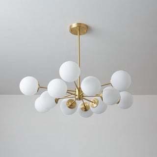 Lustra Lustre Elysium Laiton Boules Givrées
