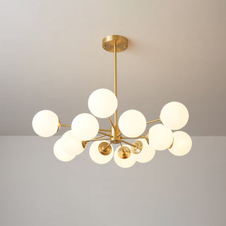 Lustra Lustre Elysium Laiton Boules Givrées