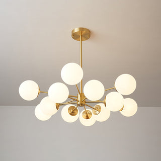 Lustra Lustre Elysium Laiton Boules Givrées