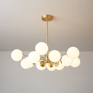 Lustra Lustre Elysium Laiton Boules Givrées