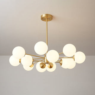 Lustra Lustre Elysium Laiton Boules Givrées