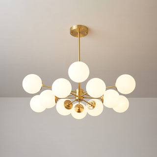 Lustra Lustre Elysium Laiton Boules Givrées