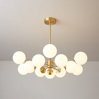 Lustra Lustre Elysium Laiton Boules Givrées
