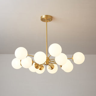 Lustra Lustre Elysium Laiton Boules Givrées
