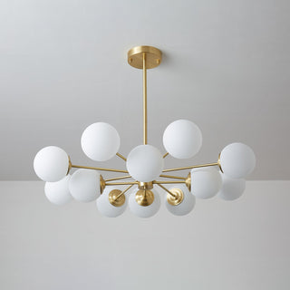 Lustra Lustre Elysium Laiton Boules Givrées