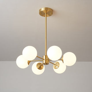 Lustra Lustre Elysium Laiton Boules Givrées