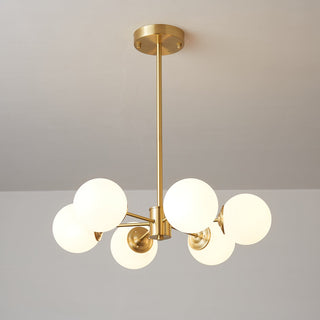 Lustra Lustre Elysium Laiton Boules Givrées
