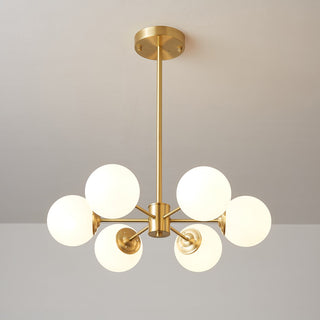 Lustra Lustre Elysium Laiton Boules Givrées
