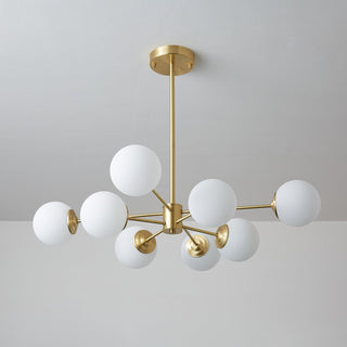 Lustra Lustre Elysium Laiton Boules Givrées
