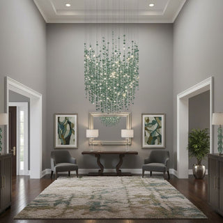 Emerald Rainfall Crystal Customize Chandelier-Neutral Decor