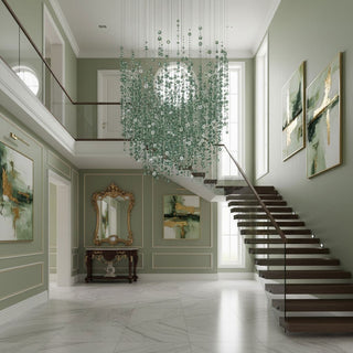 Emerald Rainfall Crystal Customize Chandelier-Neutral Decor