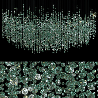 Emerald Rainfall Crystal Customize Chandelier-Neutral Decor