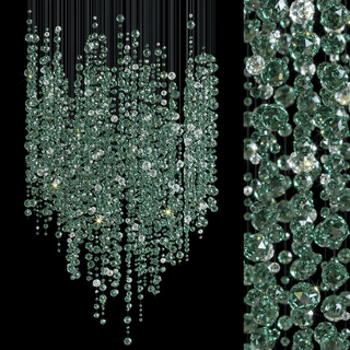 Emerald Rainfall Crystal Customize Chandelier-Neutral Decor