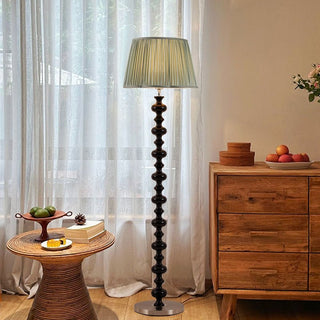 Rinivaine Lampadaire en Bois Et Tissu