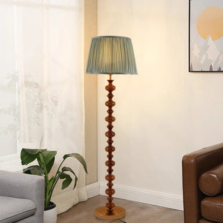 Rinivaine Lampadaire en Bois Et Tissu