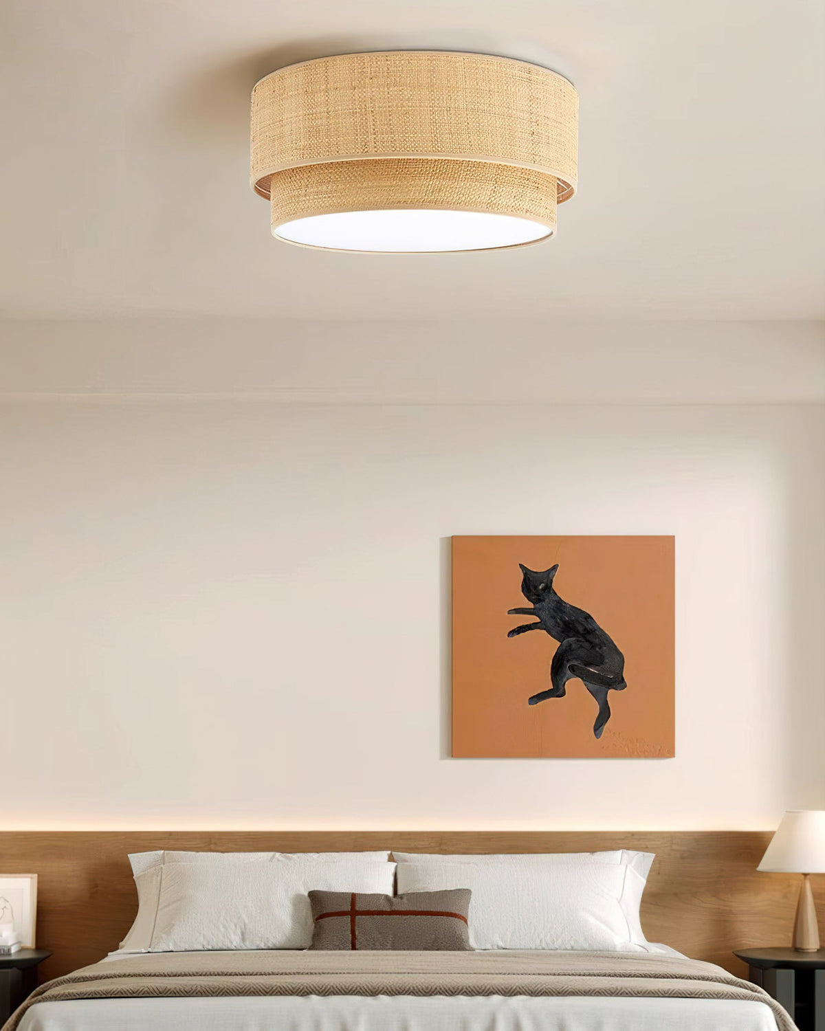 The Emiko Ceiling Light hanging over a dining table.