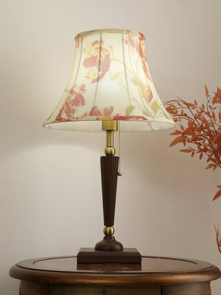 Zarw Lampe de Table Bois Et Tissu