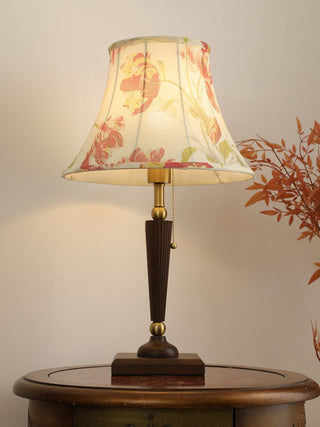 Zarw Lampe de Table Bois Et Tissu