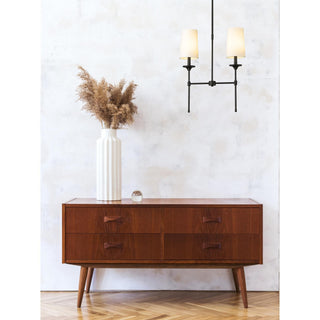 Verinyra Lustre Linéaire Laiton Tissu Vintage Industriel