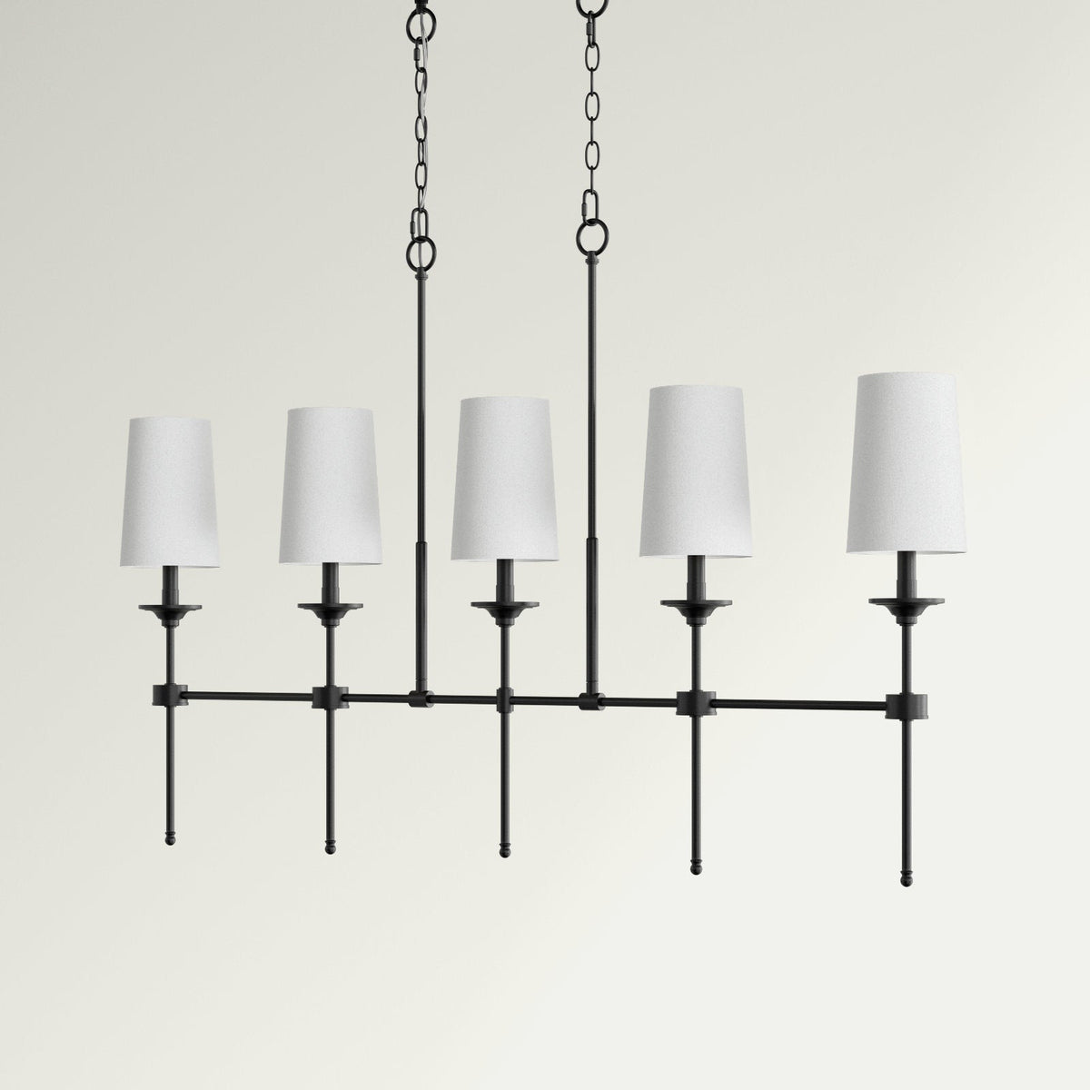 Verinyra Lustre Linéaire Laiton Tissu Vintage Industriel