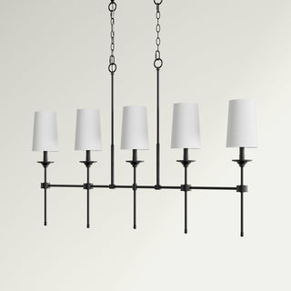 Verinyra Lustre Linéaire Laiton Tissu Vintage Industriel