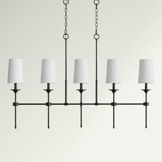 Verinyra Lustre Linéaire Laiton Tissu Vintage Industriel