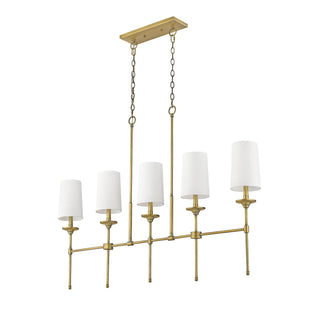 Verinyra Lustre Linéaire Laiton Tissu Vintage Industriel