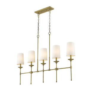 Verinyra Lustre Linéaire Laiton Tissu Vintage Industriel