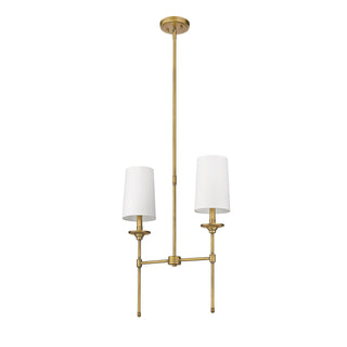 Verinyra Lustre Linéaire Laiton Tissu Vintage Industriel