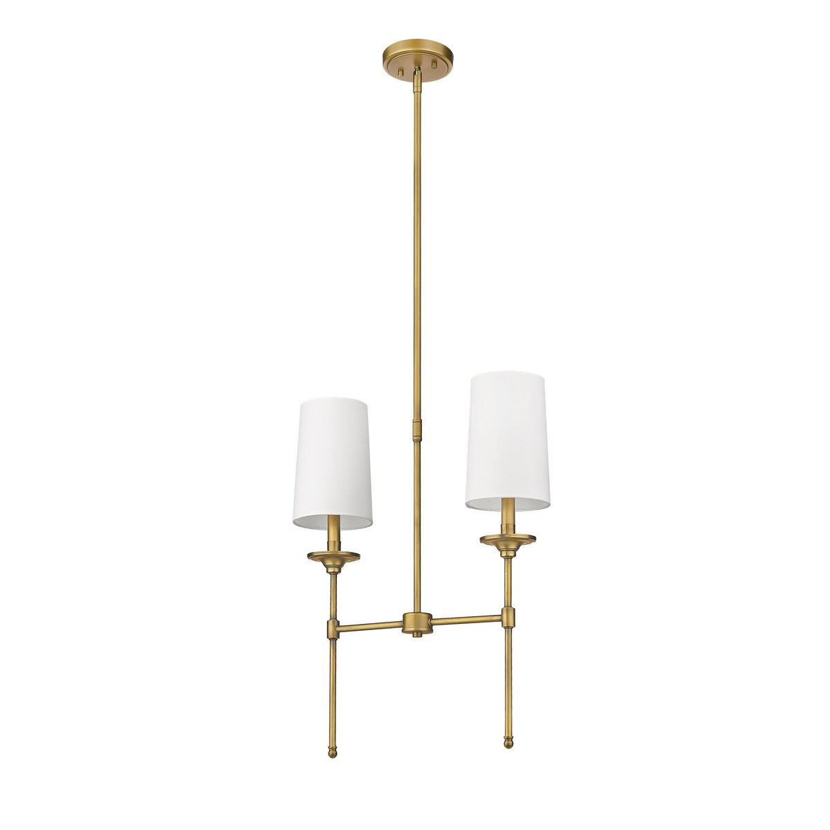 Verinyra Lustre Linéaire Laiton Tissu Vintage Industriel