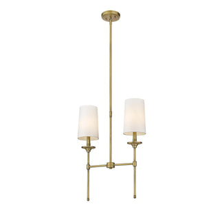 Verinyra Lustre Linéaire Laiton Tissu Vintage Industriel